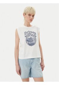 Levi's® Bluzka Graphic 001MW-0000 Biały Standard Fit. Kolor: biały. Materiał: bawełna
