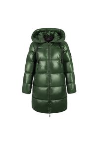 Wittchen - Damski płaszcz pikowany oversizowy zielony. Kolor: zielony. Materiał: nylon. Długość: długie. Styl: elegancki #6