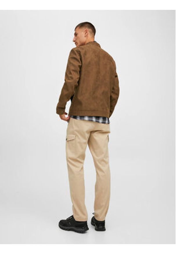 Jack & Jones - Jack&Jones Kurtka z imitacji skóry Rocky 12223141 Brązowy Regular Fit. Kolor: brązowy. Materiał: skóra