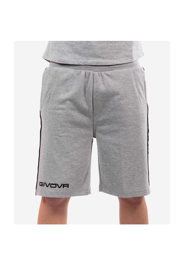 Givova Terry Band Spodenki Sportowe Jasnoszare 2XL - Oddychająca Bawełna. Kolor: szary. Materiał: bawełna. Sport: fitness, piłka nożna