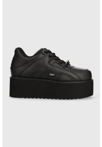 Buffalo sneakersy 1330-6 kolor czarny 1633034. Zapięcie: sznurówki. Kolor: czarny. Obcas: na platformie #1