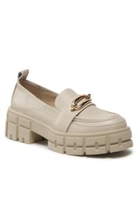 Loafersy DeeZee 8711-2 Beige. Materiał: skóra #1