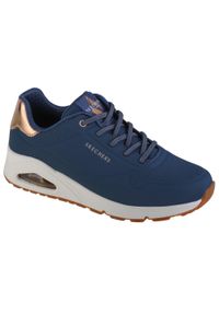skechers - Buty do chodzenia damskie, Skechers Uno-Shimmer Away. Kolor: niebieski. Model: Skechers Sport. Sport: turystyka piesza