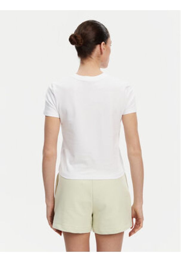 Calvin Klein Jeans T-Shirt Placed Institutional J20J225524 Biały Slim Fit. Kolor: biały. Materiał: bawełna