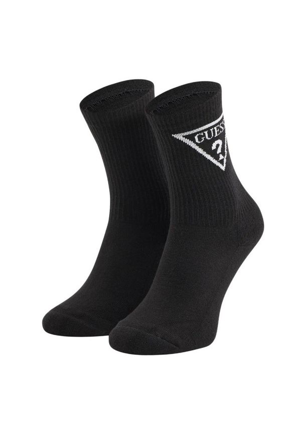 Guess - GUESS Czarne męskie sportowe skarpetki. Kolor: czarny. Materiał: dzianina