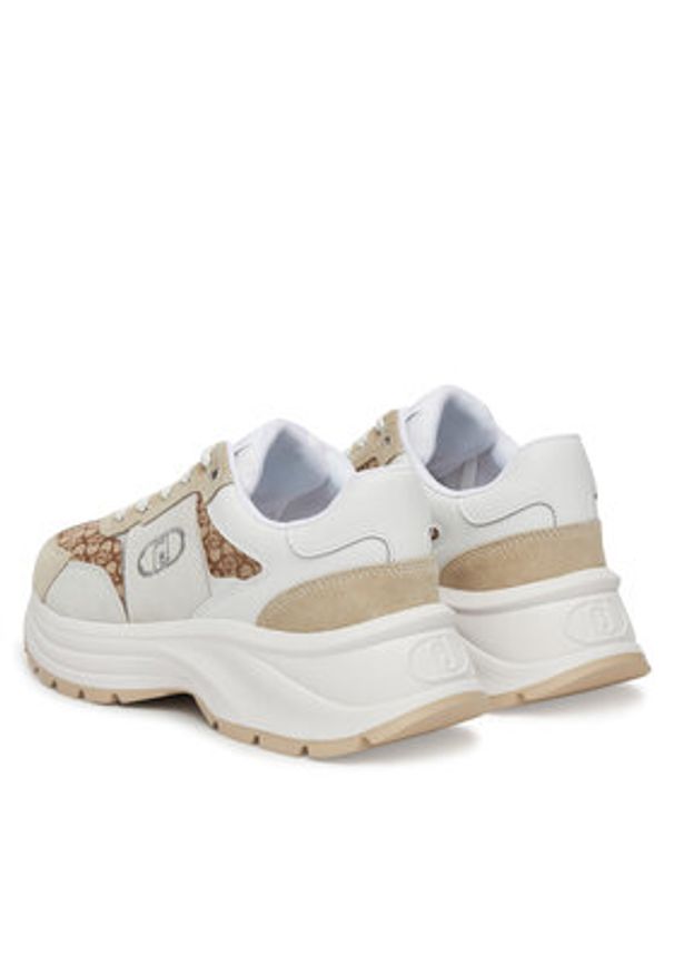 Liu Jo Sneakersy Eva 02 BA5065 PX617 Beżowy. Kolor: beżowy. Materiał: zamsz, skóra