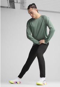 Puma - Męska koszulka z długim rękawem do biegania VELOCITY PUMA Green Moon. Kolor: zielony. Długość rękawa: długi rękaw. Długość: długie. Sport: bieganie
