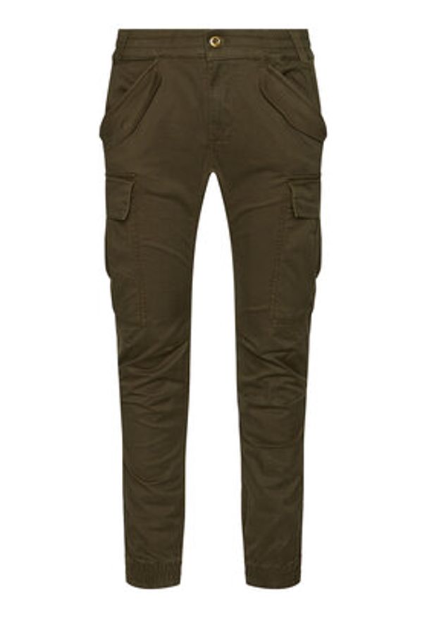 Alpha Industries Joggery Airman 188201 Zielony Tapered Fit. Kolor: zielony. Materiał: bawełna