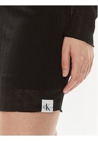 Calvin Klein Jeans Sukienka koszulowa J20J223047 Czarny Slim Fit. Kolor: czarny. Materiał: syntetyk. Typ sukienki: koszulowe