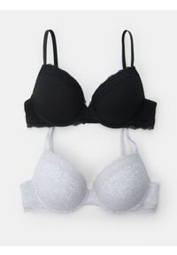 Sinsay - Bawełniany biustonosz 2 pack - wielobarwny. Materiał: bawełna