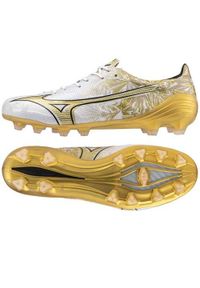 Buty piłkarskie męskie Mizuno Morelia Alfa Japan Md. Zapięcie: sznurówki. Kolor: czarny, biały, wielokolorowy. Materiał: materiał. Szerokość cholewki: normalna. Sport: piłka nożna