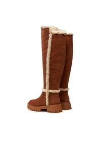 MICHAEL Michael Kors Kozaki Asher Suede and Faux Shearling Boot 40F4ASFB6S Brązowy. Kolor: brązowy. Materiał: skóra, zamsz #2