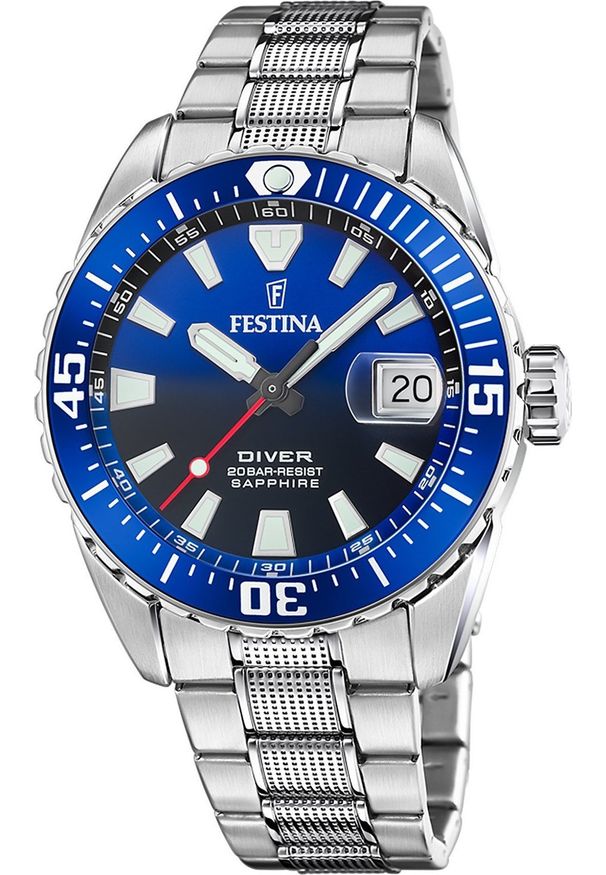 Zegarek Festina Zegarek męski Festina F20669-1 srebrny. Kolor: srebrny