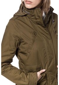 Lee - DAMSKA KURTKA ZIMOWA LEE FIELD JACKET L56WVTMP DARK OLIVE. Materiał: futro. Sezon: zima