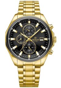 Zegarek Giewont Zegarek Męski Chronograph Sapphire Złoto Czarny GW7290-B4. Kolor: złoty, wielokolorowy, czarny #1