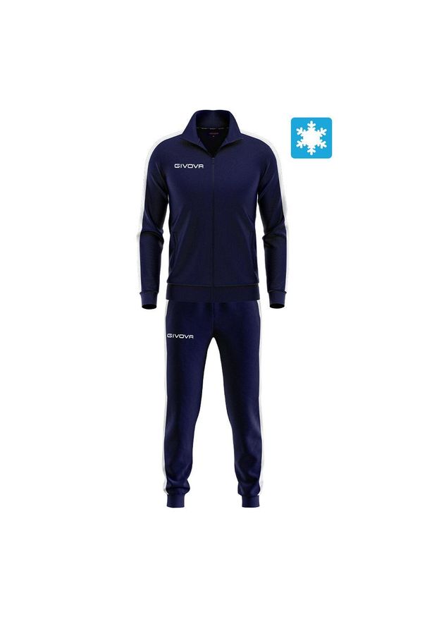 Givova Tuta Revolution Felpa — Dres dziecięcy 5XS dwukolorowy. Okazja: na uczelnię. Kolor: niebieski, biały, wielokolorowy. Materiał: dresówka. Styl: sportowy