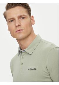 columbia - Columbia Polo Nelson Point 1772721 Zielony Regular Fit. Typ kołnierza: polo. Kolor: zielony. Materiał: syntetyk #4