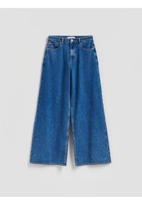 Reserved - Jeansy wide leg - niebieski. Kolor: niebieski #1