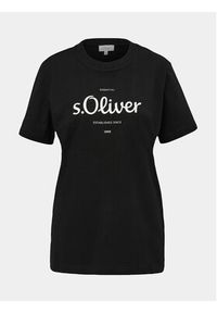 s.Oliver T-Shirt 2136463 Czarny Regular Fit. Kolor: czarny. Materiał: bawełna #4