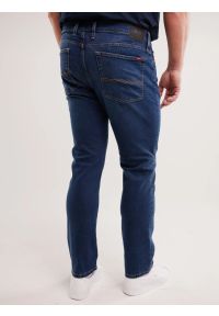 Big-Star - Jeansy męskie dopasowane granatowe Tobias 401. Okazja: na co dzień. Kolor: niebieski. Styl: casual, klasyczny #3