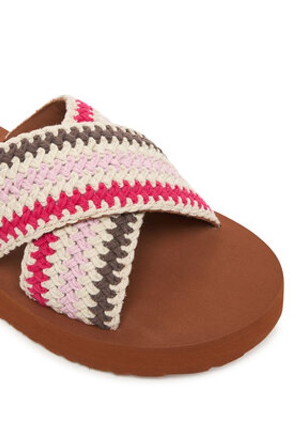 Love Moschino - LOVE MOSCHINO Klapki JA28324G0OJQC20B Kolorowy. Materiał: materiał. Wzór: kolorowy