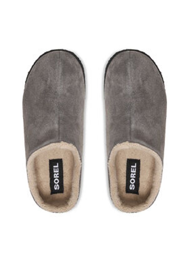 sorel - Sorel Kapcie Youth Lanner Ridge™ II NY3926 Szary. Kolor: szary. Materiał: skóra, zamsz