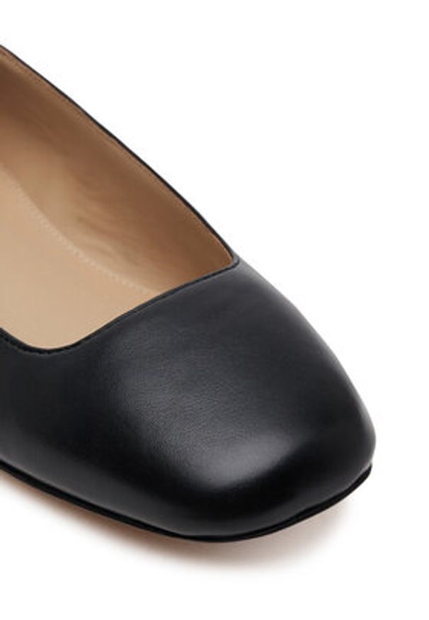 Lauren Ralph Lauren - LAUREN RALPH LAUREN Baleriny Emellie 802970534001 Czarny. Kolor: czarny. Materiał: skóra