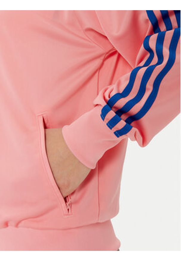 Adidas - adidas Bluza adicolor Classic Firebird JP2302 Różowy Loose Fit. Kolor: różowy. Materiał: syntetyk