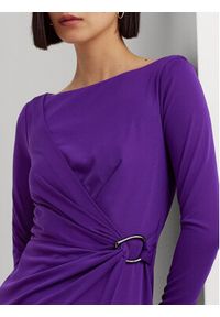 Lauren Ralph Lauren Sukienka koktajlowa 253919794002 Fioletowy Regular Fit. Kolor: fioletowy. Materiał: syntetyk. Styl: wizytowy #2