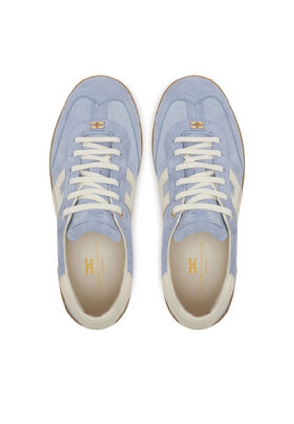 Elisabetta Franchi Sneakersy SA-51G-51E2-V400 Niebieski. Kolor: niebieski. Materiał: zamsz, skóra