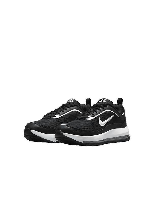 Tenisówki Nike Model Nike Air Max Ap Kolor Czarny. Okazja: na co dzień. Zapięcie: sznurówki. Kolor: biały, czarny, wielokolorowy. Materiał: syntetyk, tkanina, materiał. Szerokość cholewki: normalna. Model: Nike Air Max. Sport: turystyka piesza