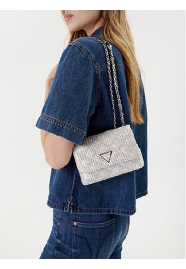 Guess Torebka Giully II Mini HWQM96 73740 Srebrny. Kolor: srebrny