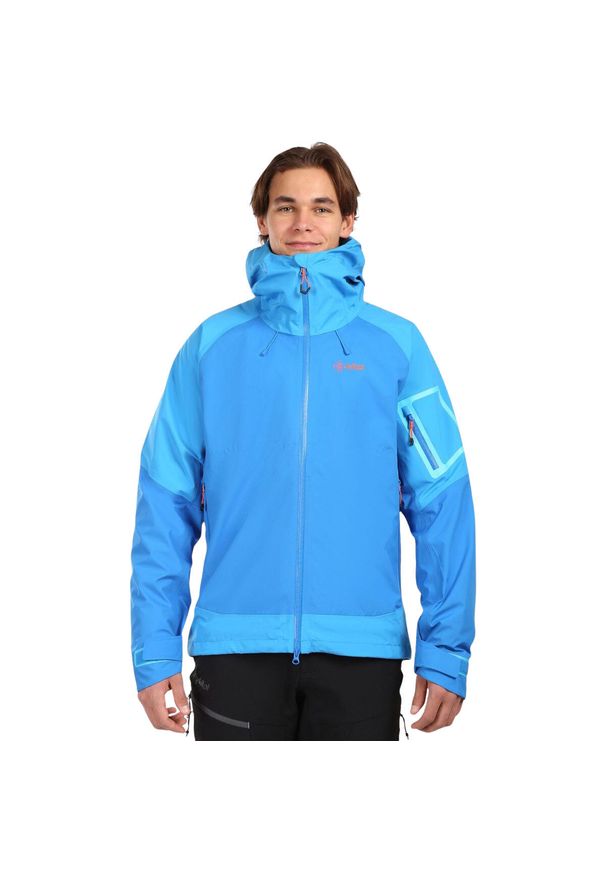 Kurtka wodoodporna Kilpi Mamba. Kolor: niebieski. Materiał: hardshell. Sport: turystyka piesza