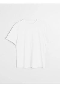 Sinsay - Bawełniana koszulka w paski - biały. Kolor: biały. Materiał: bawełna. Wzór: paski #1