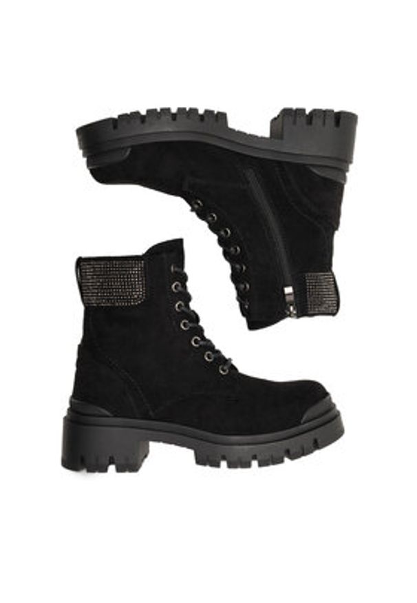 DeeZee Trzewiki PIA H25331-1 Czarny. Kolor: czarny. Materiał: materiał