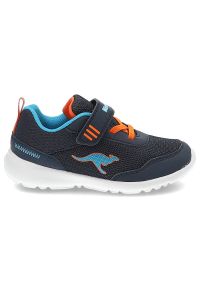 KangaRoos - Granatowe Sneakersy Kangaroos Dziecięce Buty Na Rzep. Okazja: na uczelnię. Zapięcie: rzepy. Kolor: niebieski. Materiał: skóra ekologiczna, materiał. Szerokość cholewki: normalna #4