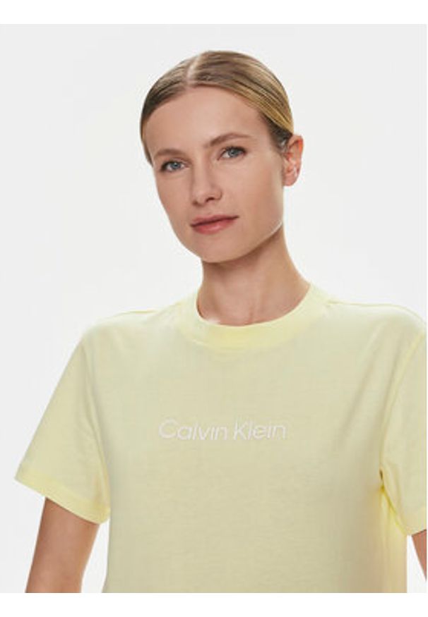 Calvin Klein T-Shirt Hero Logo K20K205448 Żółty Regular Fit. Kolor: żółty. Materiał: bawełna