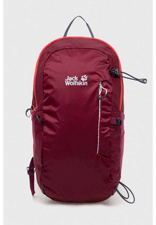 Jack Wolfskin plecak Athmos Shape 16 kolor bordowy duży z nadrukiem. Kolor: czerwony. Materiał: materiał. Wzór: nadruk
