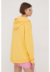 Femi Stories bluza bawełniana Felicia damska kolor żółty z kapturem z aplikacją. Typ kołnierza: kaptur. Kolor: żółty. Materiał: bawełna. Długość rękawa: długi rękaw. Długość: długie. Wzór: aplikacja