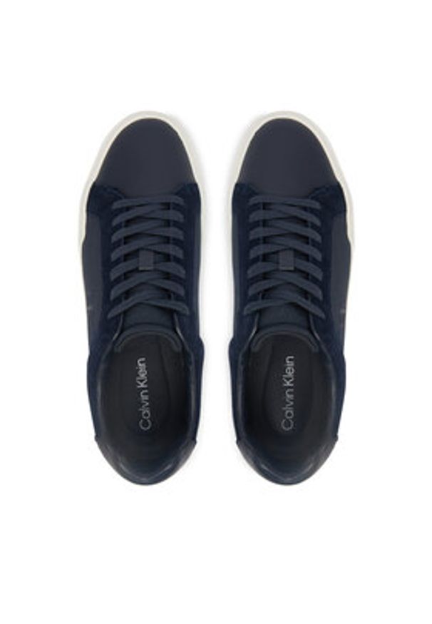 Calvin Klein Sneakersy Chunky Cupsole Laceup Cv Mix HM0HM02238 Granatowy. Kolor: niebieski. Materiał: zamsz, skóra