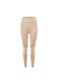 Legginsy treningowe damskie Carpatree Vibe Seamless. Kolor: beżowy