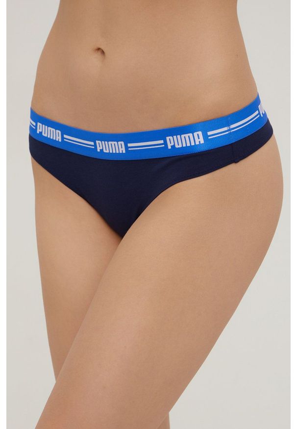 Puma - Stringi (2-pack). Kolor: niebieski