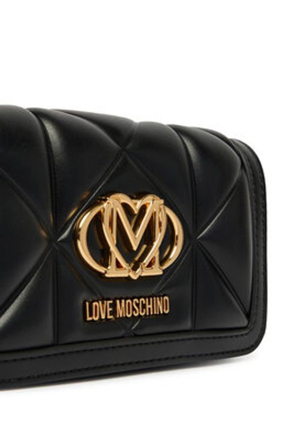 Love Moschino - LOVE MOSCHINO Torebka JC5640PP0OLC0000 Czarny. Kolor: czarny. Materiał: skórzane