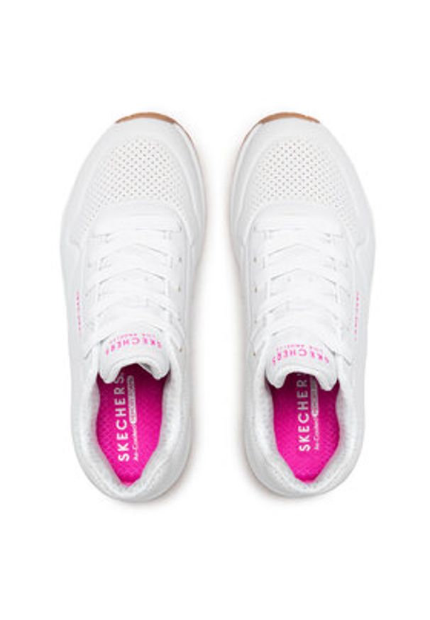skechers - Skechers Sneakersy Stand On Air 310024L/WHP Biały. Kolor: biały. Materiał: skóra