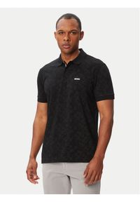 BOSS Polo Swing 50564801 Czarny Regular Fit. Typ kołnierza: polo. Kolor: czarny. Materiał: bawełna #1