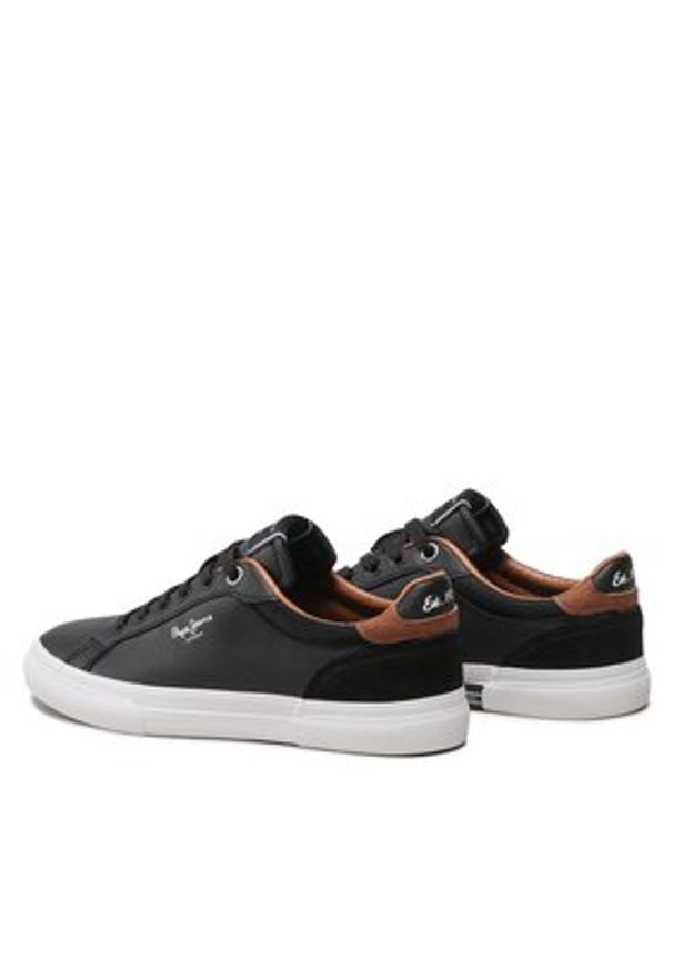 Pepe Jeans Sneakersy Kenton Court PMS30839 Czarny. Kolor: czarny. Materiał: skóra