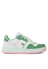 Tommy Jeans Sneakersy Retro Baskt Lv Susta EN0EN02128 Zielony. Kolor: zielony. Materiał: skóra