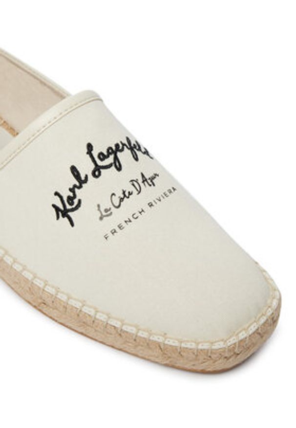 Karl Lagerfeld - KARL LAGERFELD Espadryle Kamino KL70126 Kremowy. Kolor: kremowy. Materiał: materiał