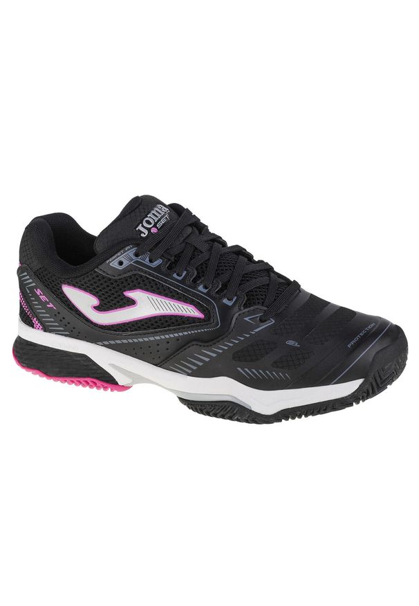 Buty tenisowe damskie Joma T.Set Lady clay black fuchsia 38. Kolor: czarny, różowy, wielokolorowy. Sport: tenis