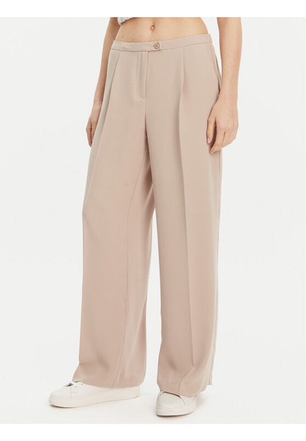 only - ONLY Spodnie materiałowe Leila 15338347 Beżowy Wide Leg. Kolor: beżowy. Materiał: syntetyk